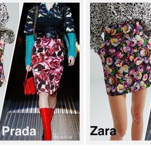 🌷🌸🌷ZARA LIMITED ED FLOWER PRINT SKIRT, size S